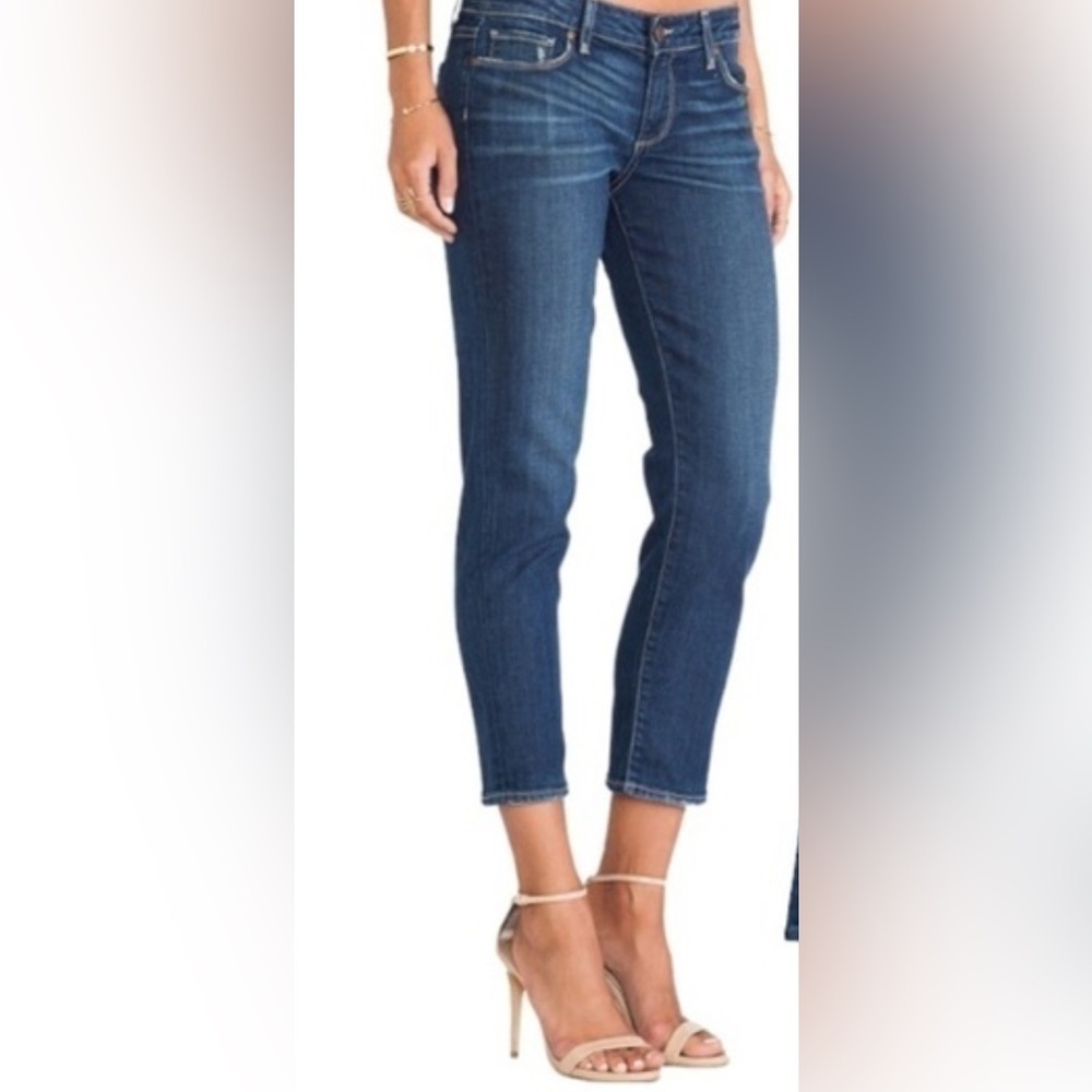 Paige Womens Jeans Jimmy Jimmy Crop Denim Blue  Medium Wash 24